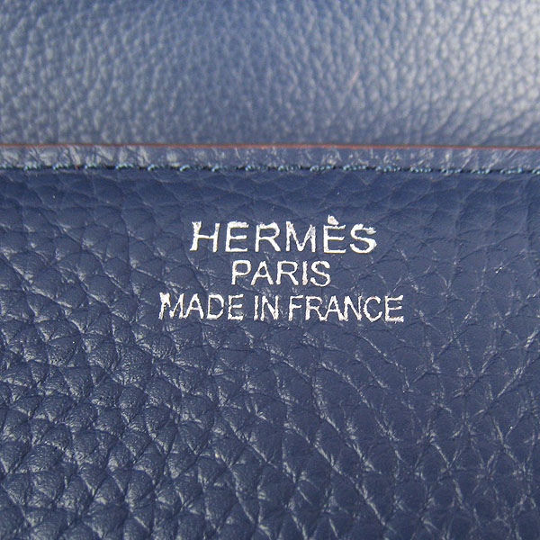 Fake Hermes Togo Leather Messenger Bag Dark Coffee 8079 - Click Image to Close